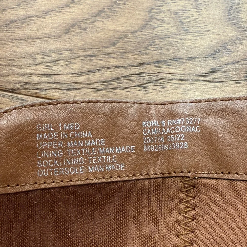 SO Girls Camilaa Riding Boots - Cognac - Size 1 Med